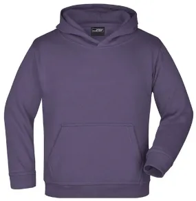 Sweat enfant à capuche JN047k - violet aubergine 