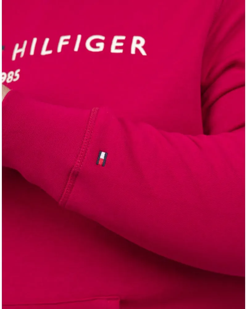Sweat à capuche grande taille rose fuchsia - Size-factory