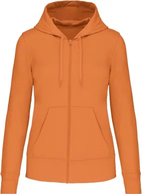 Sweat à capuche zippé écoresponsable - femme - K4031 - orange 