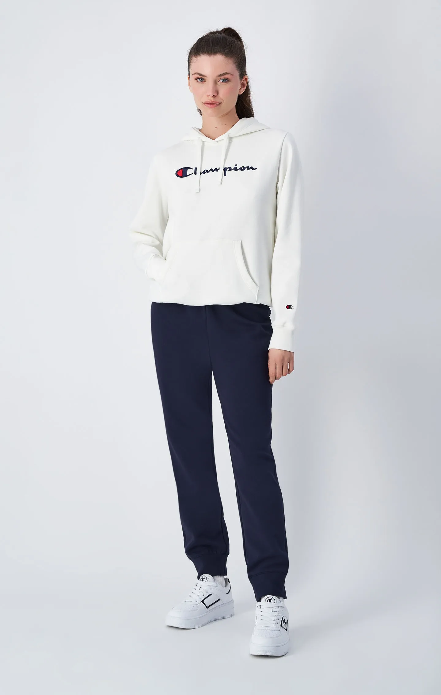 Sweatshirt à capuche slim avec grand logo | Champion France