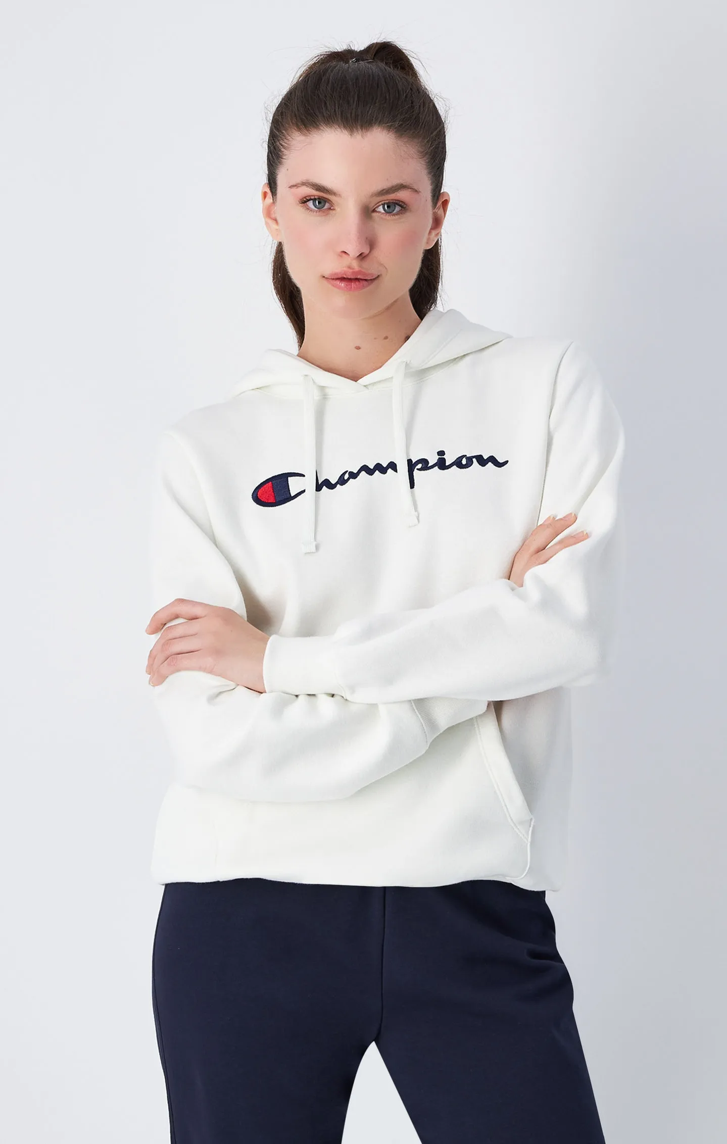 Sweatshirt à capuche slim avec grand logo | Champion France