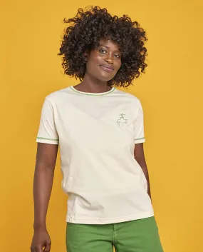 T-shirt brodé en coton biologique