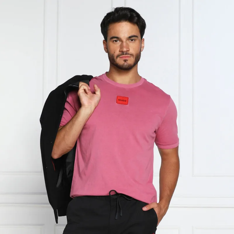 T-shirt Diragolino HUGO rose en coton