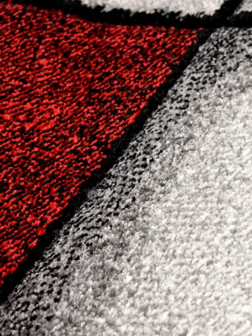 Tapis géométrique et asymétrique - Rouge