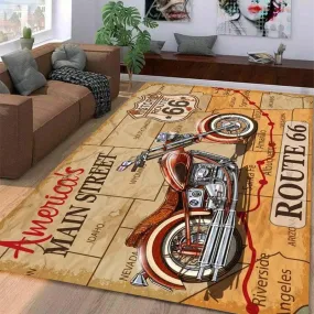 Tapis vintage de sol avec moteur imprimé • Vintage Univers