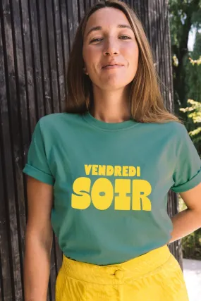 Tee-shirt Bree Vendredi soir vert