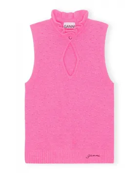 TOP SLEEVELESS SUGAR PLUM - Ganni  | Chez Maman Rouen